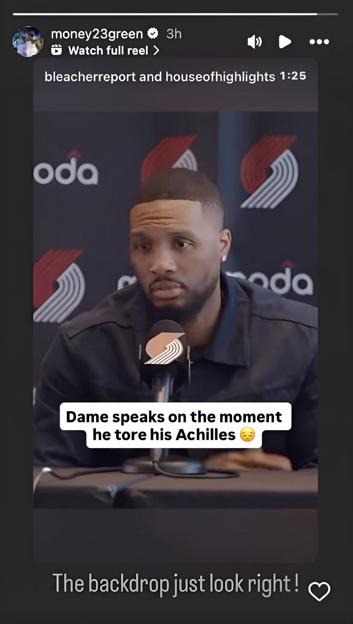 Draymond Green's Instagram story via @money23green.
